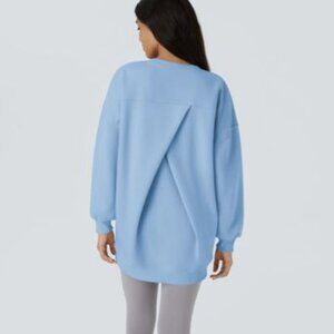 NWT Halara Oversize Fleece Casual Sweatshirt - Medium Blue